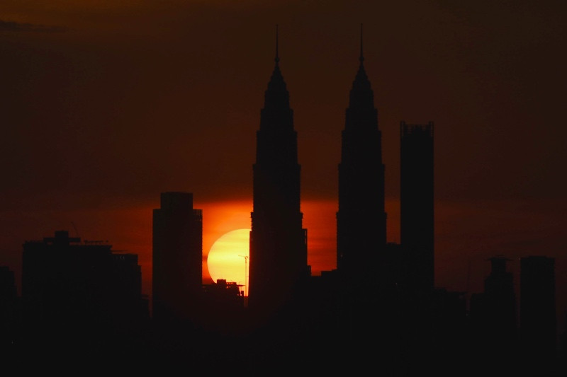 Menara kembar Petronas di Kuala Lumpur, Malaysia. Foto: AFP
