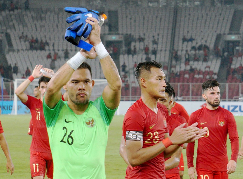 Kiper timnas Indonesia Andritany Ardhiyasa. (Foto: Zam/Medcom.id)