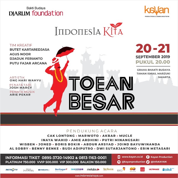 Toean Besar, Pentas untuk Merawat Persatuan Bangsa