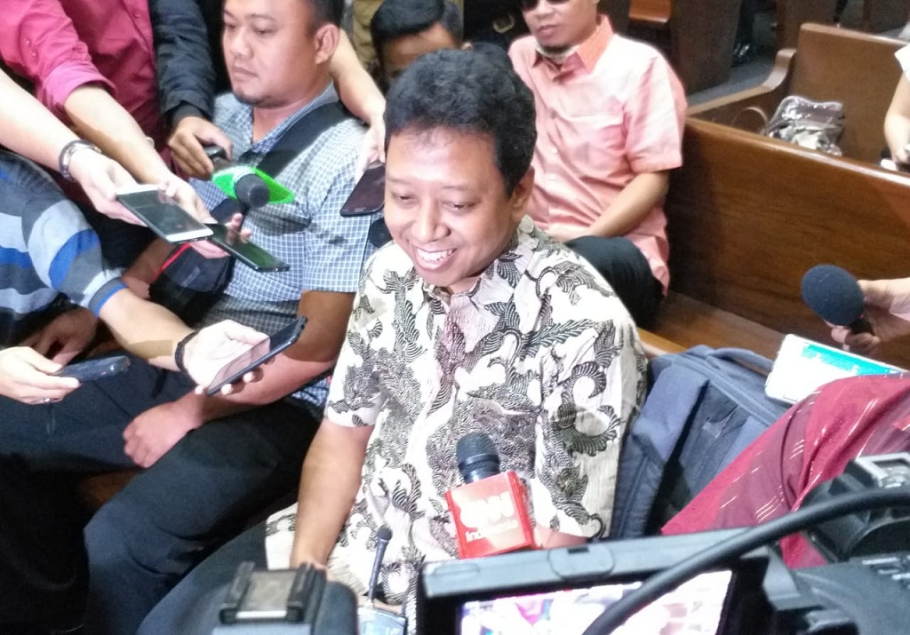 Terdakwa kasus suap jual-beli jabatan di lingkungan Kementerian Agama (Kemenag) Muchammad Romahurmuziy (Romy). Foto: Medcom.id/Fachri Audhia Hafiez. 