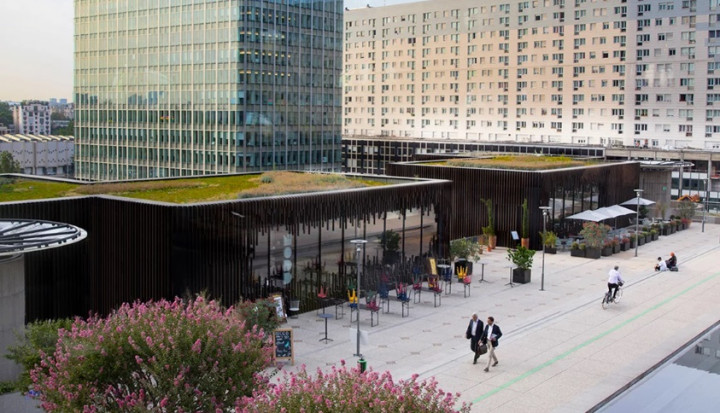 Fasad Bangunan dari Bambu Daur Ulang