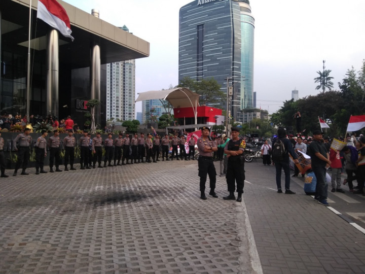 Penjagaan di Gedung KPK Diperketat