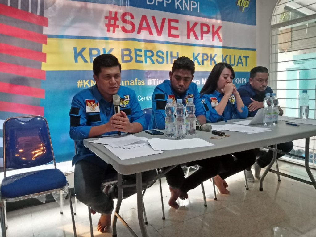 Koordinator Tim Pengacara Muda KNPI, Tegar Putuhena saat di konfrensi pers di Media Center DPP KNPI, Menteng, Jakarta Pusat, Jumat, 13 September 2019. Istimewa