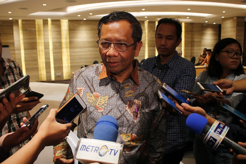 Mantan Ketua Mahkamah Konstitusi (MK) Mahfud MD. (Foto: MI/Bary Fathahilah)