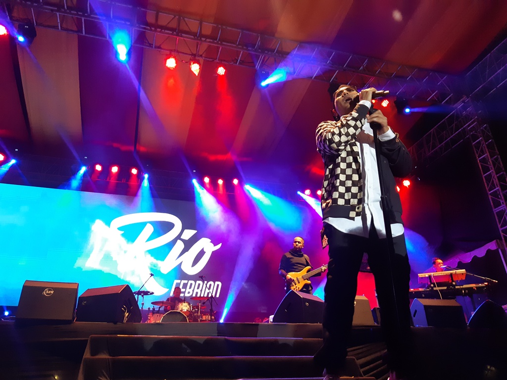 Penampilan Rio Febrian di Balkonjazz Festival 2019 (Foto: Abas/Medcom.id)