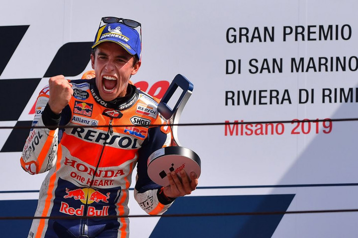 Menang Duel dengan Quartararo, Marquez Juara MotoGP San Marino