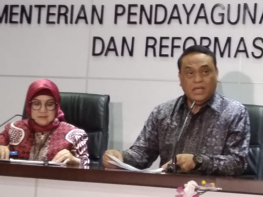 Menteri Pemberdayaan Aparatur Negara dan Reformasi Birokrasi (PAN-RB) Syafruddin. Foto: Medcom.id/Kautsar Widya Prabowo 