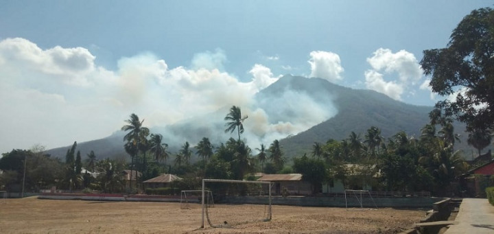 Kebakaran di Gunung Ile Mandiri Reda