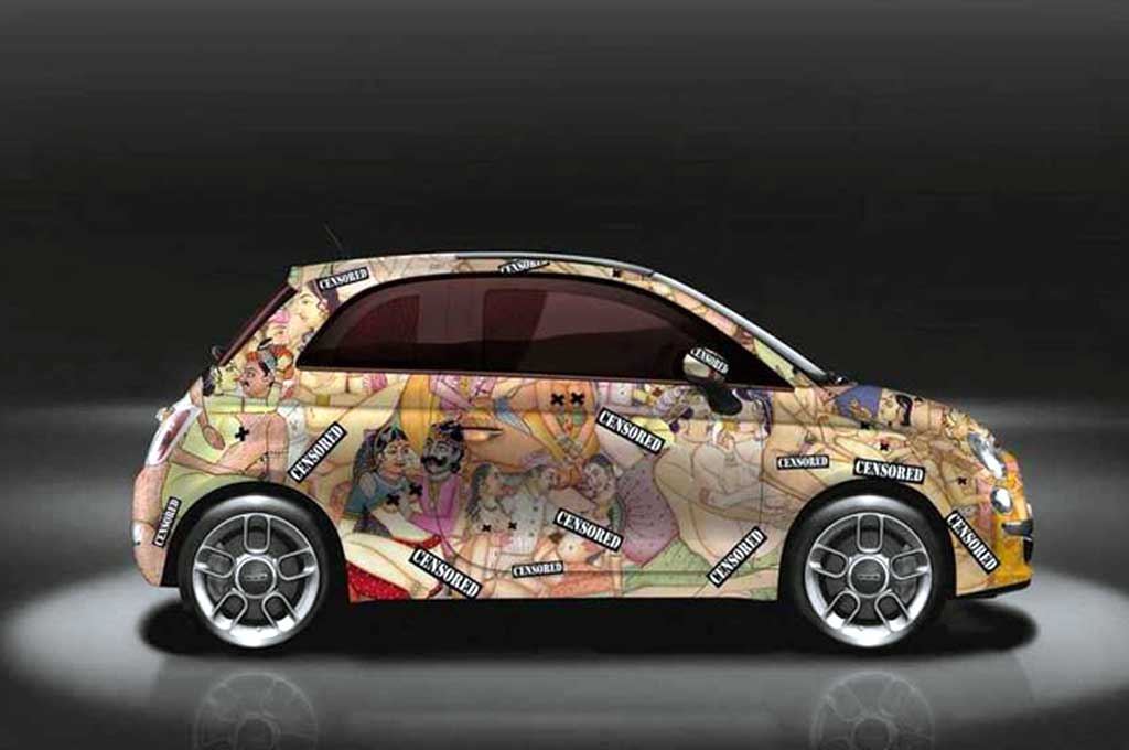 Garage Italia Customs mengubah FIAT 500 menjadi kitab Kama Sutera berjalan. Garage Italia Customs