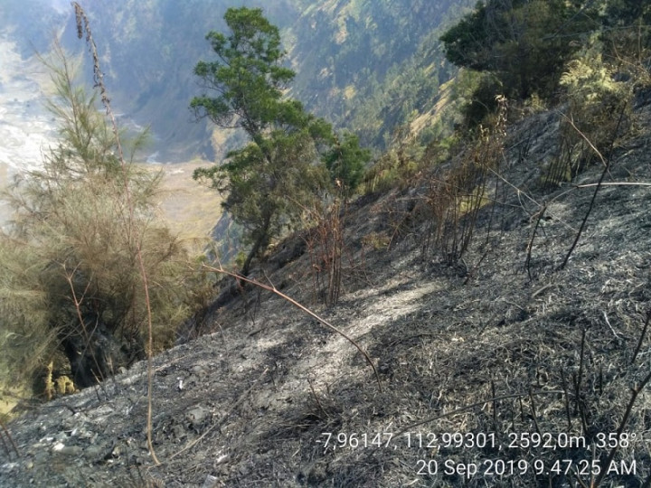 Pemadaman Kebakaran Gunung Semeru Terkendala Medan