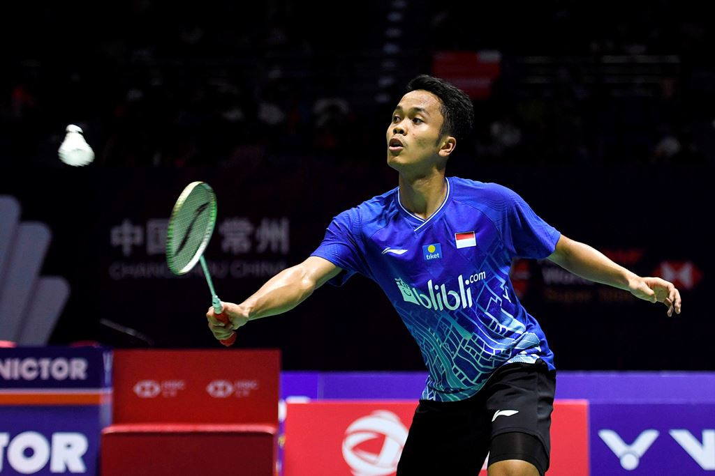 Pebulu tangkis Indonesia, Anthony Sinisuka Ginting, akan mencoba mempertahankan gelarnya di China Open (AFP)