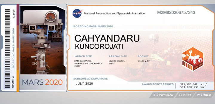 Dapatkan Tiket Misi NASA ke Mars di 2020, Begini Caranya