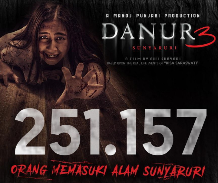 Penonton Hari Pertama Danur 3: Sunyaruri Pecahkan Rekor Dilan 1990