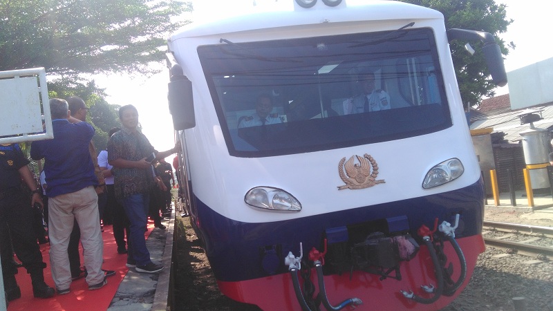 Peluncuran Kereta Istimewa di Pusdiklat PT KAI, Kota Bandung, Jawa Barat. Foto: Medcom.id/Aditya