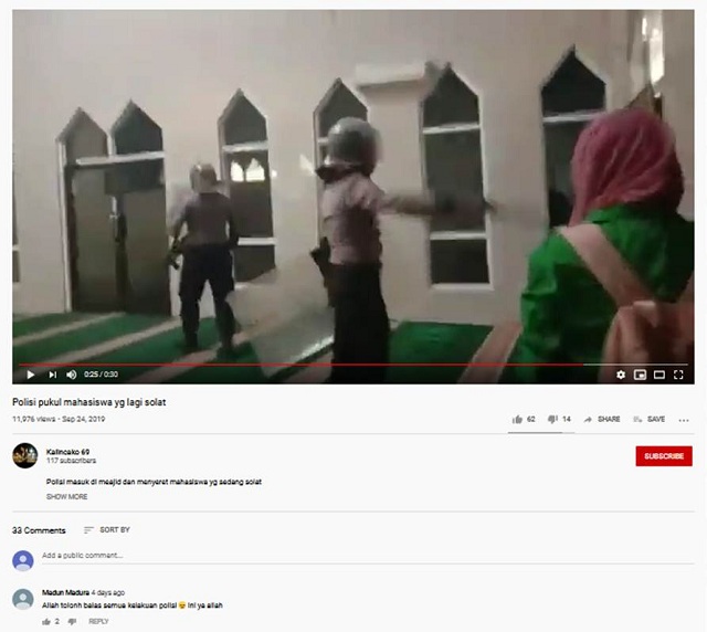 Polisi Pukul Mahasiswa yang Lagi Salat? Ini Faktanya
