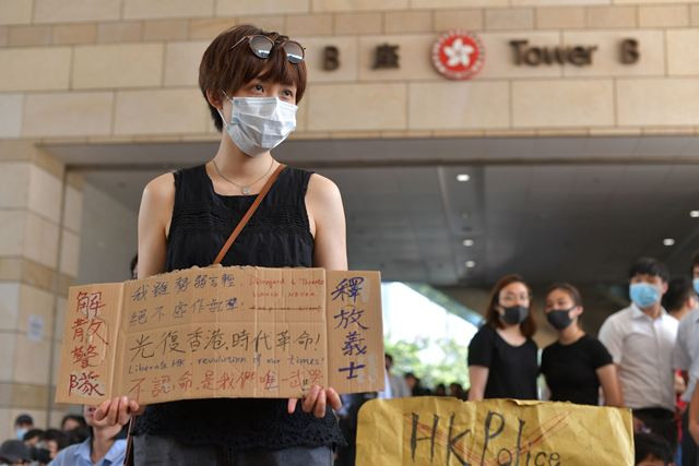 Protes Hong Kong. (Foto: AFP).