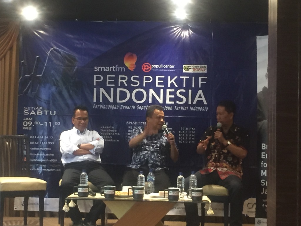 Diskusi bertajuk 'Perppu KPK Diantara Tekanan Publik dan Jepitan Partai Politik' di kawasan Cikini, Jakarta - Medcom.id/Intan Yunelia.