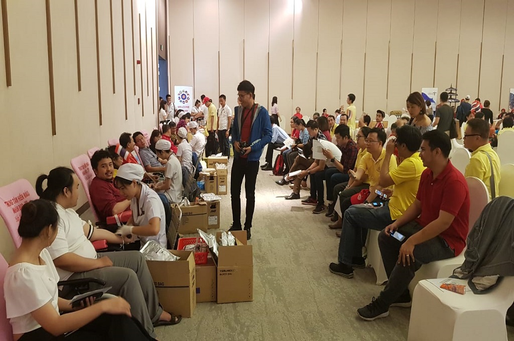 Aksi donor darah di Ho Chi Minh City, Vietnam, 5 Oktober 2019. (Foto: KJRI Ho Chi Minh City)
