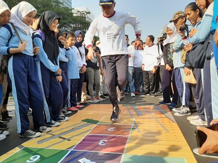 Bermain Permainan Tradisional di Pekan Kebudayaan Nasional