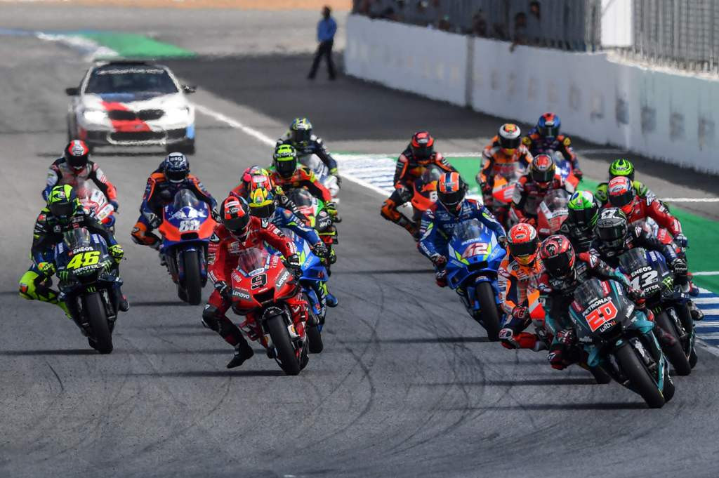 Suasana balapan MotoGP Thailand. (Lillian SUWANRUMPHA / AFP)
