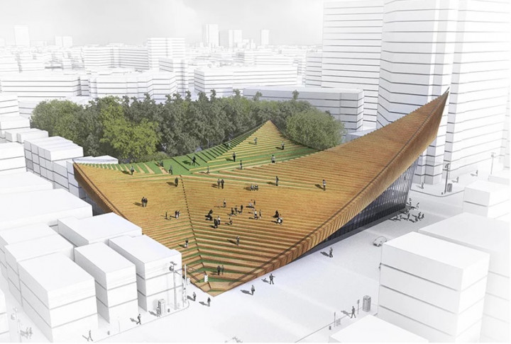 Desain Atap The Tokyo Music Hall Mirip Masjid Raya Sumatera Barat