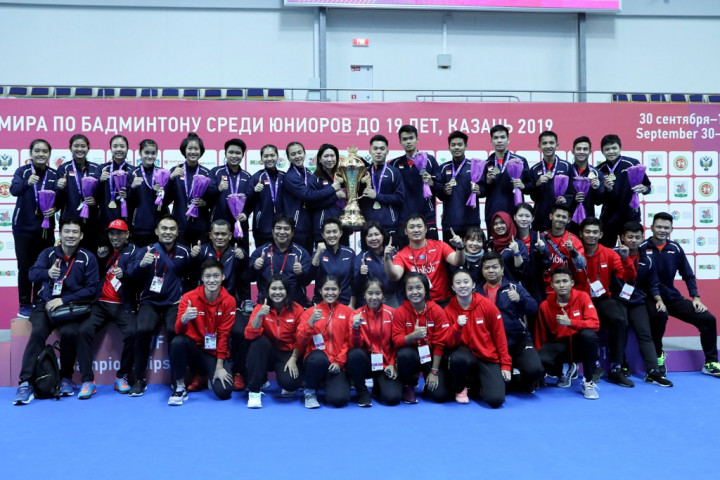 Tim Bulu Tangkis Junior Indonesia Ukir Sejarah di Rusia