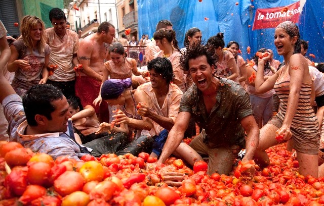 Setiap 26 Agustus kota Bunol Spanyol dipenuhi orang yang akan bersenang-senang dengan tomat dalam festival La Tomatina. (Foto: Courtesy of Whenincity.com)
