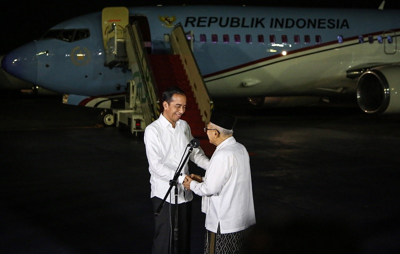 Presiden dan wakil presiden terpilih Joko Widodo dan Ma'ruf Amin. MI/Ramdani.