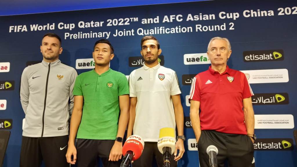 Konferensi pers jelang UEA vs Indonesia (dok. PSSI)