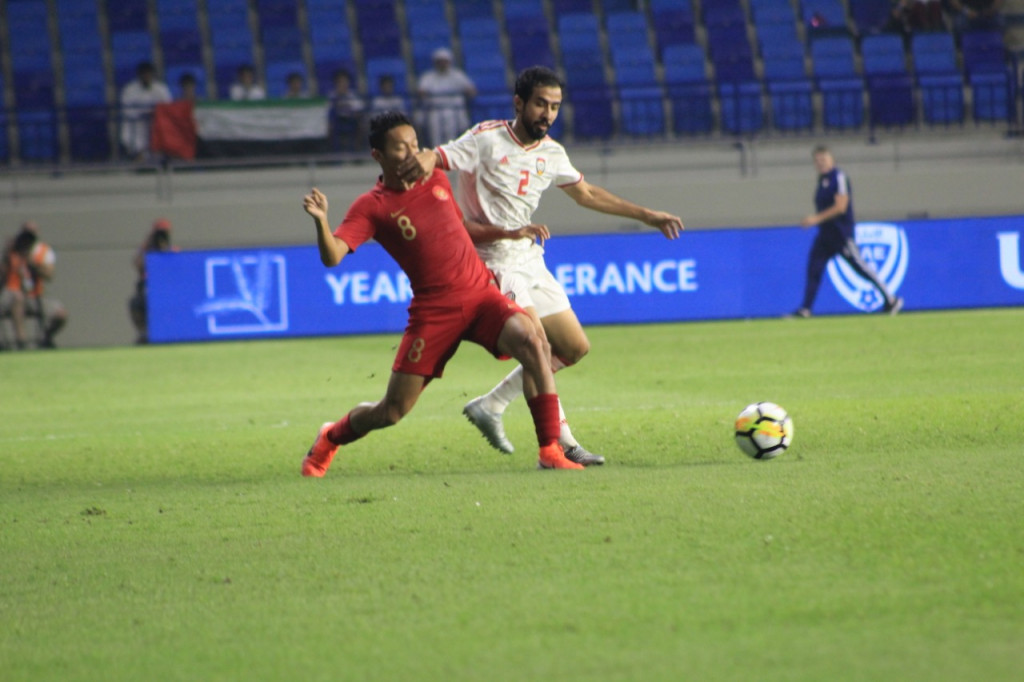 Laga Uni Emirat Arab kontra Indonesia (Dok. PSSI)
