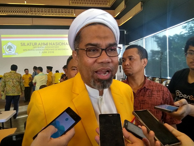 Tenaga ahli Kedeputian IV Kantor Staf Presiden Ali Mochtar Ngabalin. Foto: Medcom.id/Kautsar Widya Prabowo 