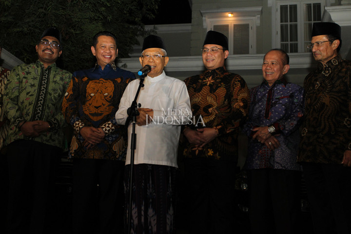 Temui Ma'ruf Amin, Pimpinan MPR Sampaikan Kesiapan Pelantikan