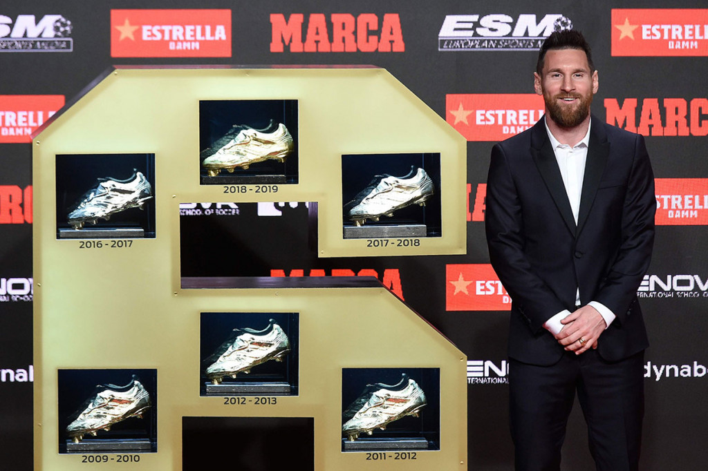 Messi Raih Penghargaan Sepatu Emas Keenam