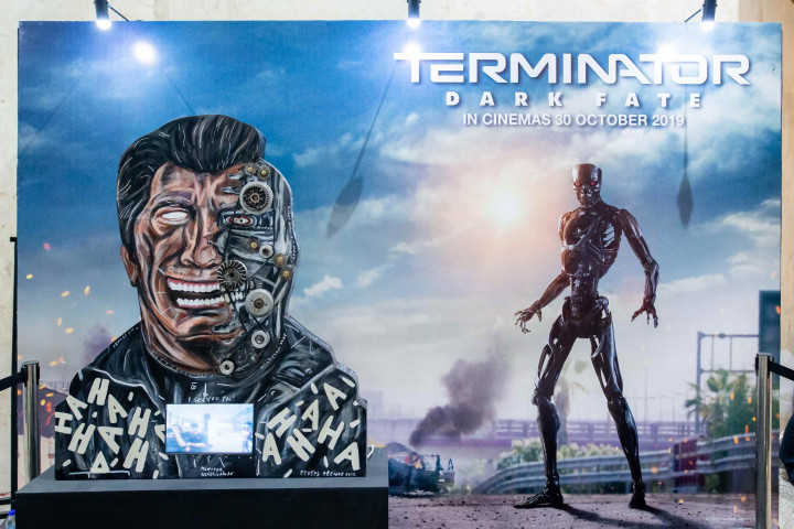 Merayakan Terminator: Dark Fate, Seniman Naufal Abshar Ciptakan Lukisan Immortal Man