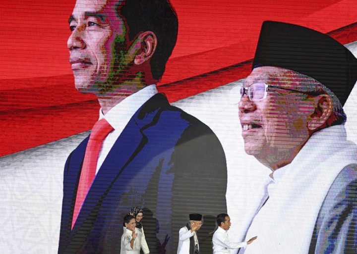 Relawan Nobar Pelantikan Jokowi di Solo