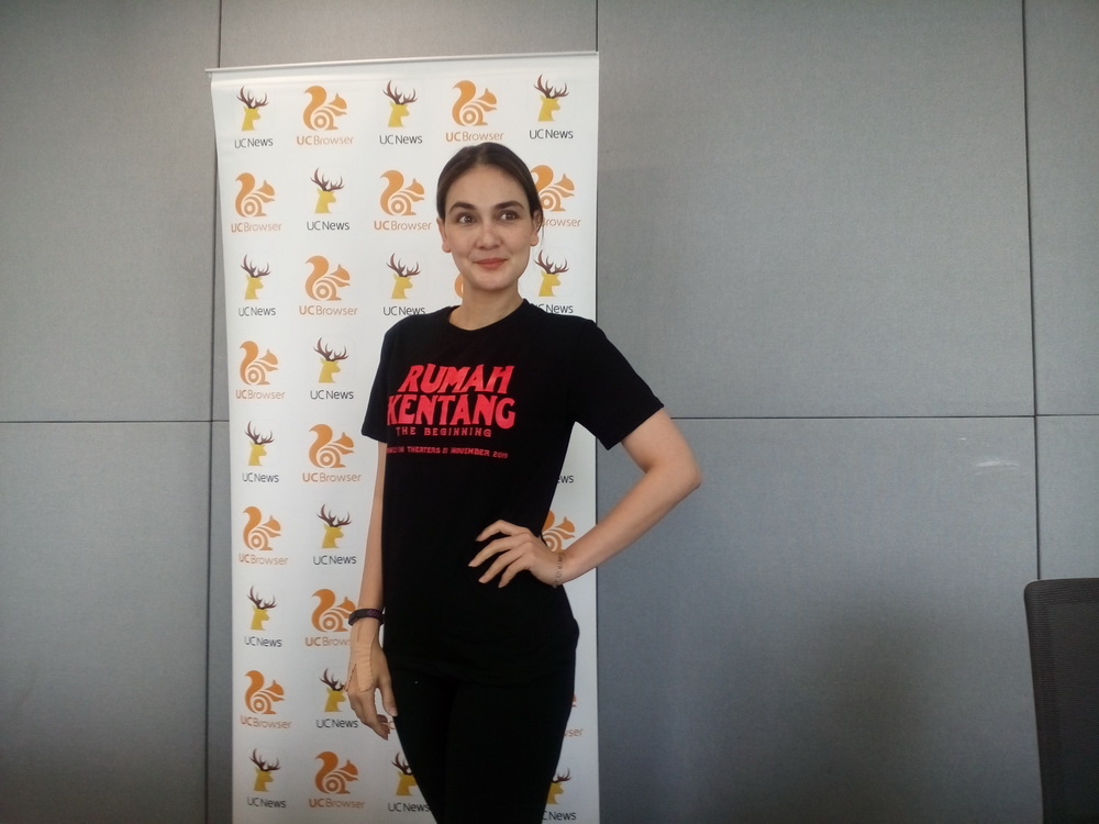 Luna Maya di kantor UC Browser, Jakarta Selatan, Jumat, 18 Oktober 2019. (Foto: Medcom.id/Cecylia Rura)