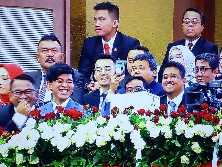 Anak Jokowi Pantau Langsung Pelantikan