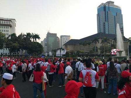 Warga Sambut Jokowi-Ma'ruf