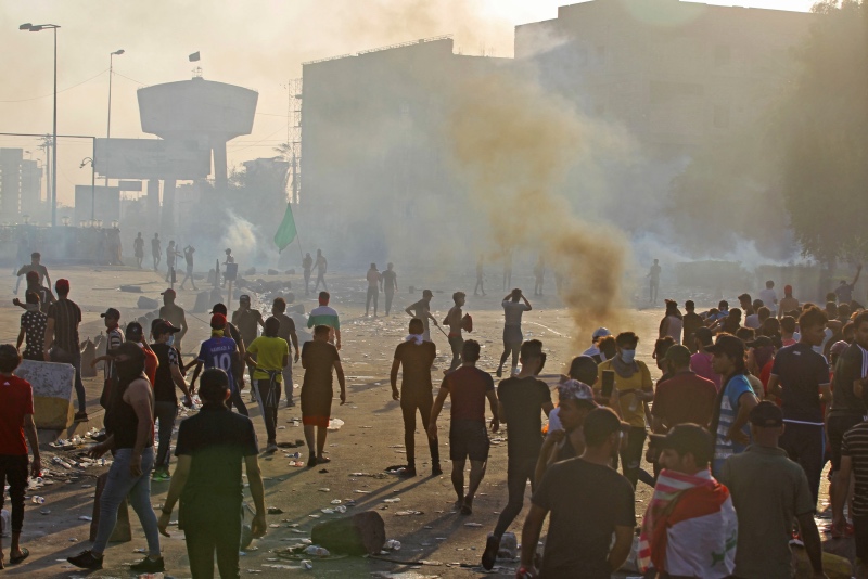 Protes menentang pemerintah di Irak telah menewaskan 157 jiwa. Foto: AFP