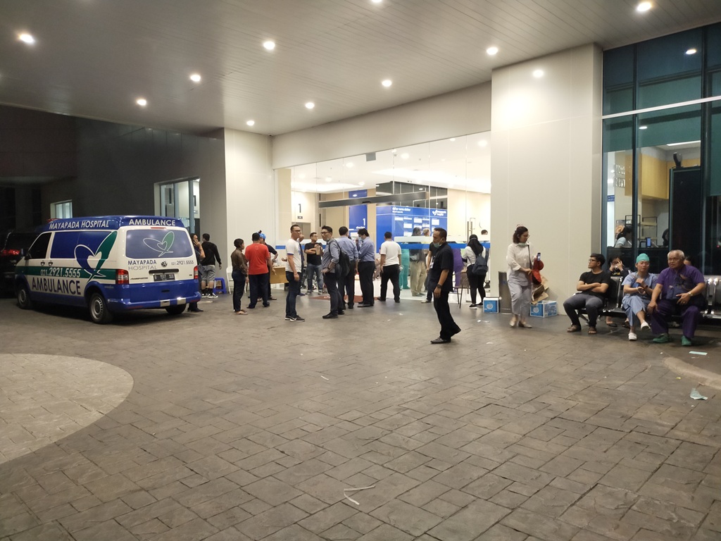 Suasana pascakebakaran di RS Mayapada Jakarta Selatan. Foto: Medcom.id/ Jufriansyah.