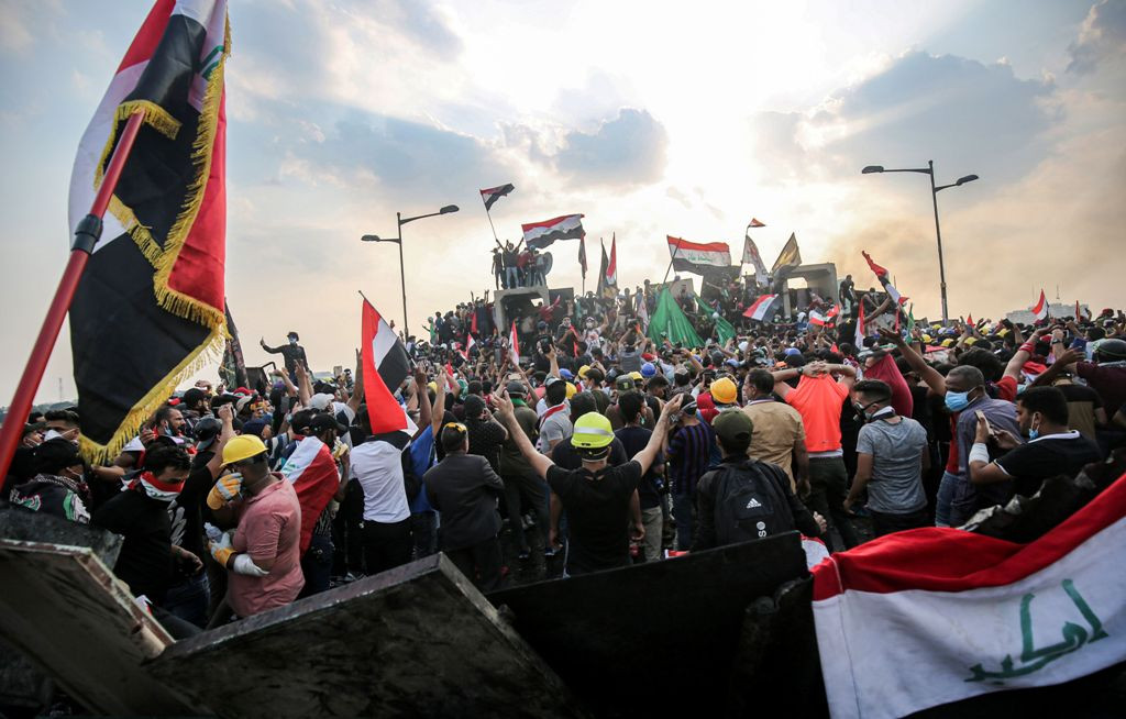 Demonstrasi kembali pecah di Irak. (Foto: AFP)