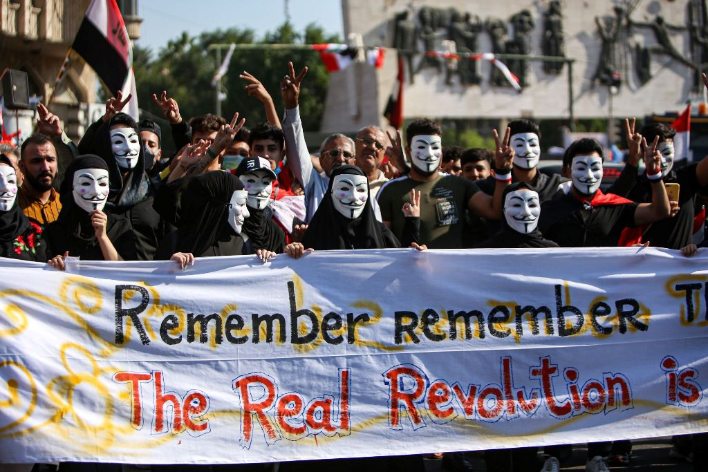 Demonstrasi di Irak. (Foto: AFP)