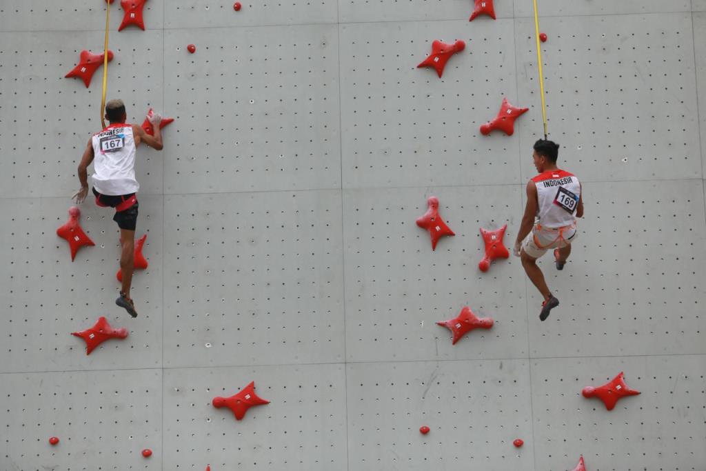 Suasana lomba panjat tebing Asian Championship 2019
