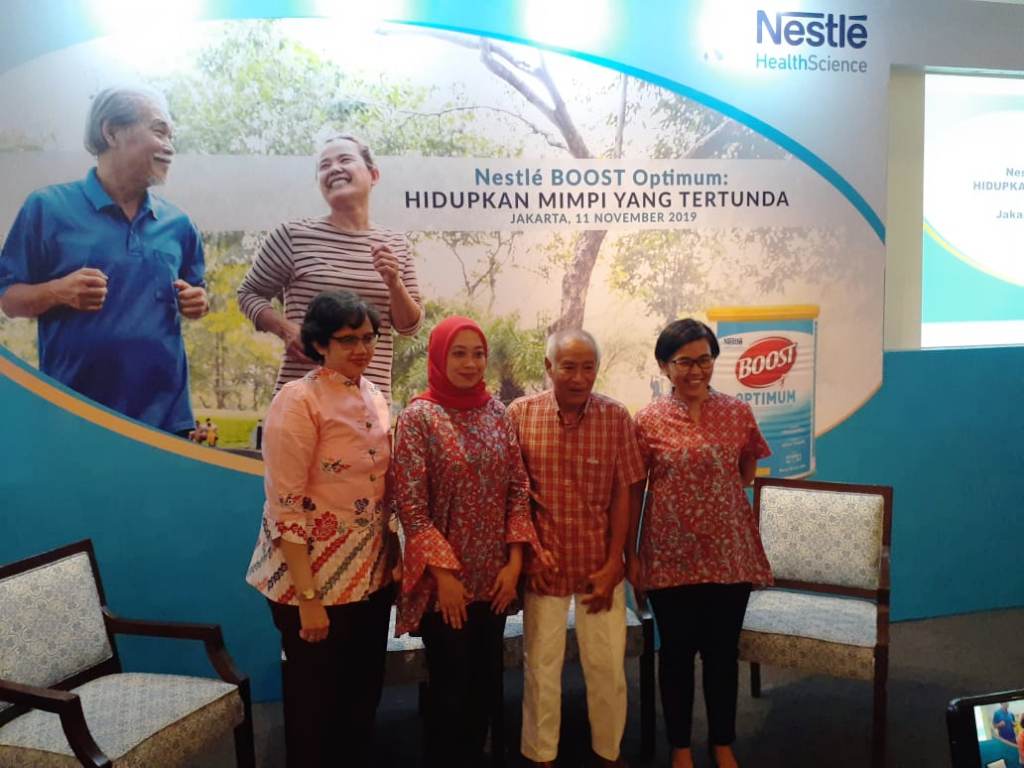 Press Conference Nestle Boost Optimum Ajak Lansia Indonesia Hidupkan Mimpi yang Tertunda di Jakarta, Senin, 11 November 2019. (Foto: Kumara/Medcom.id)