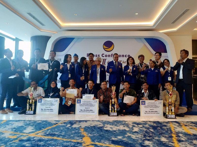 Pemenang kompetisi teknologi Agri dan Maritim 4.0 yang diadakan Partai NasDem. Medcom.id/Cindy.
