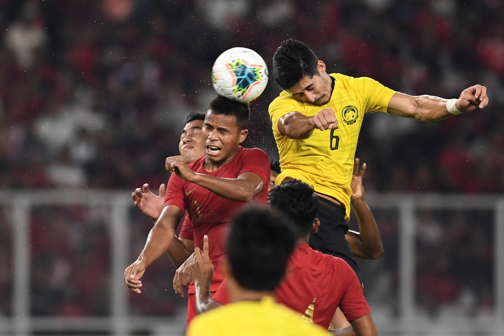 Pertandingan Indonesia v Malaysia. (Foto: Antara/Hafidz Mubarak A)