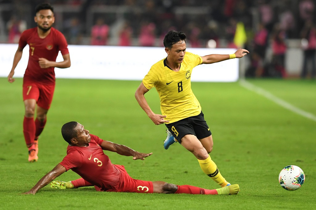 Suasana pertandingan Indonesia v Malaysia. (Foto: Antara/Hafidz Mubarak A)