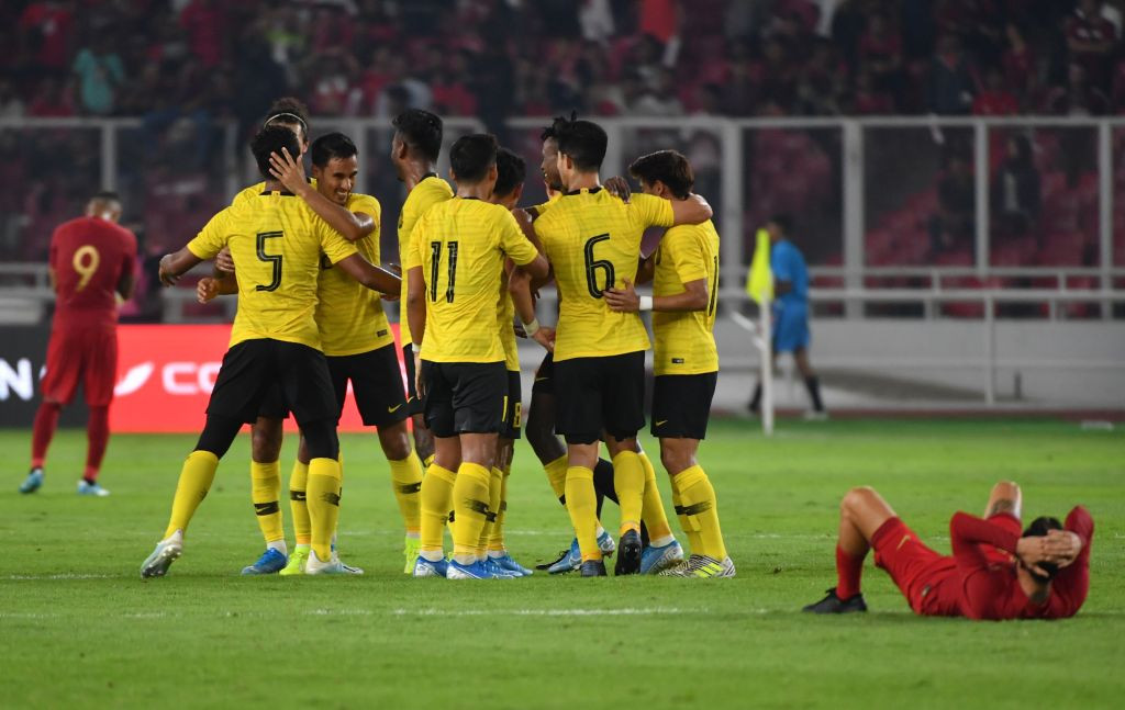 Malaysia mengunggul Indonesia sementara di babak pertama (Foto: AFP/Adek Berry)