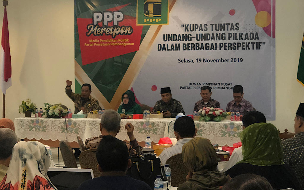 Pelaksana tugas (Plt) Direktur Jenderal Politik dan Pemerintahan Umum Kemendagri Bahtiar di DPP PPP, Jakarta Pusat, Selasa 19 November 2019. Foto: Medcom.id/ Theo