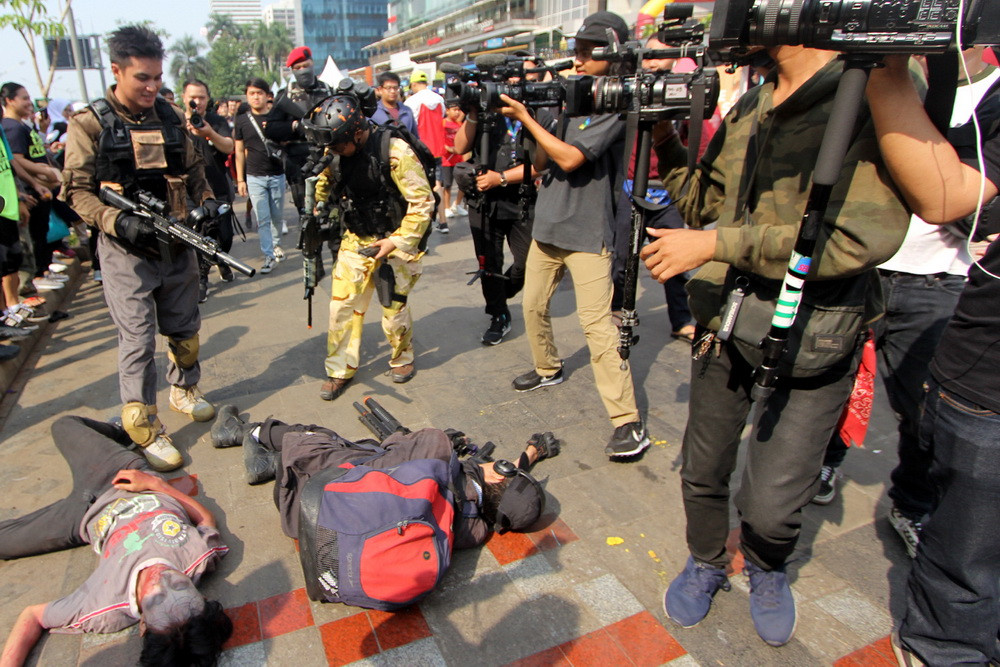 Aksi prank Baim Wong (Foto: dok. megapro)